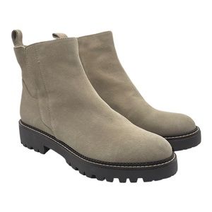 Nordstrom Sz‎ 10 Miller2 Water Resistant Chic Tan Suede Ankle Boots NEW
